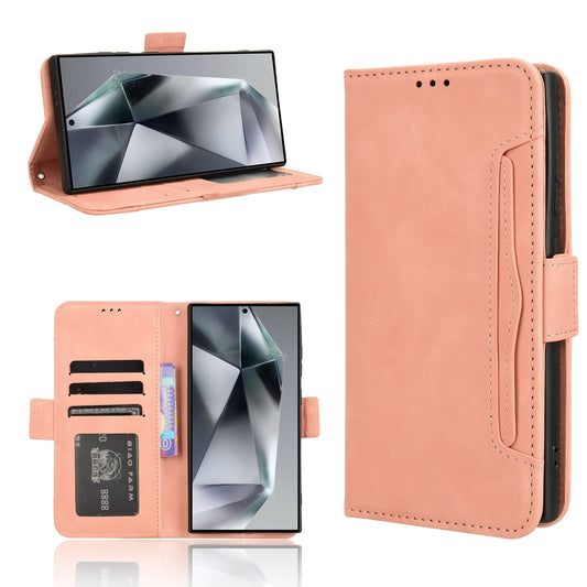 Samsung Galaxy S24 Ultra 5G Skin Feel PU Leather Wallet Phone Case with Card Slots, Cash Pocket, Magnetic Closure, Built-In Stand, Full Protection TPU Cover