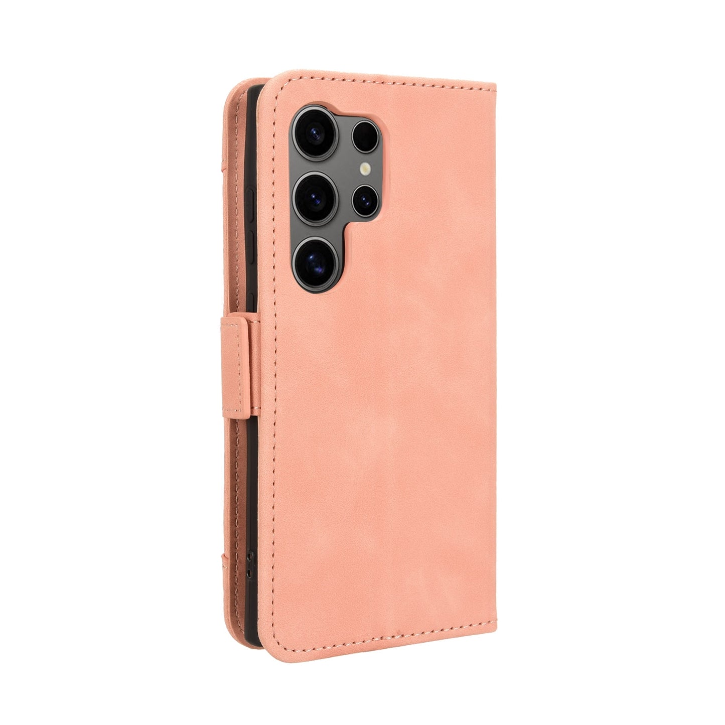 Samsung Galaxy S24 Ultra 5G Skin Feel PU Leather Wallet Phone Case with Card Slots, Cash Pocket, Magnetic Closure, Built-In Stand, Full Protection TPU Cover