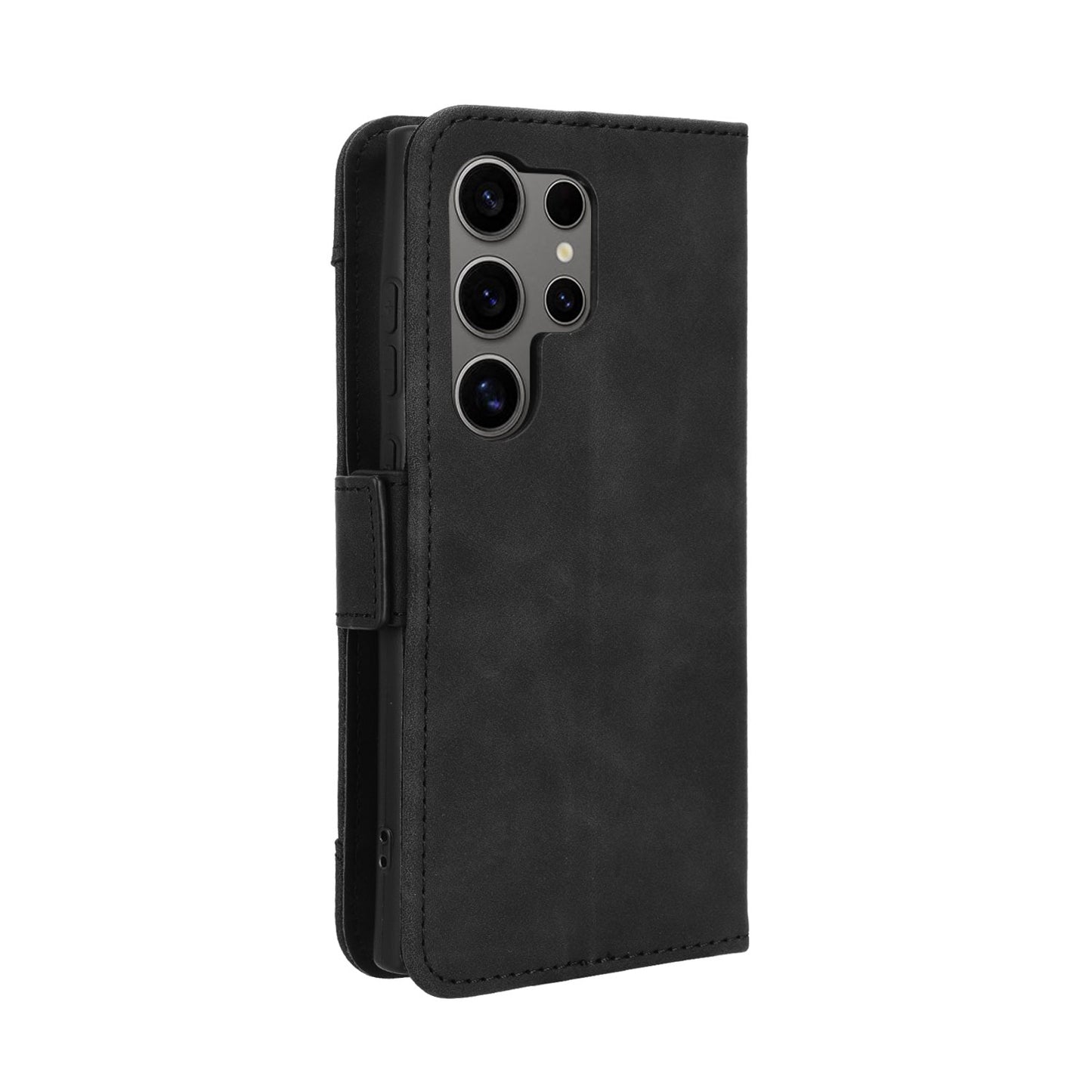 Samsung Galaxy S24 Ultra 5G Skin Feel PU Leather Wallet Phone Case with Card Slots, Cash Pocket, Magnetic Closure, Built-In Stand, Full Protection TPU Cover