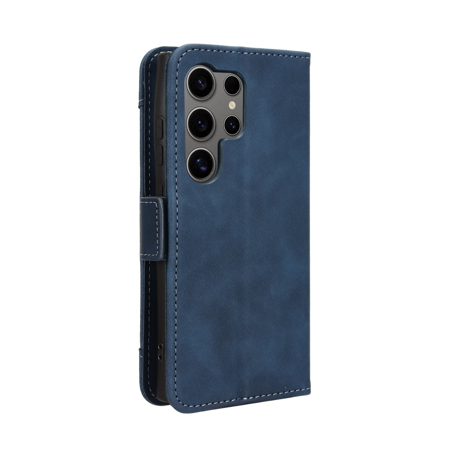 Samsung Galaxy S24 Ultra 5G Skin Feel PU Leather Wallet Phone Case with Card Slots, Cash Pocket, Magnetic Closure, Built-In Stand, Full Protection TPU Cover