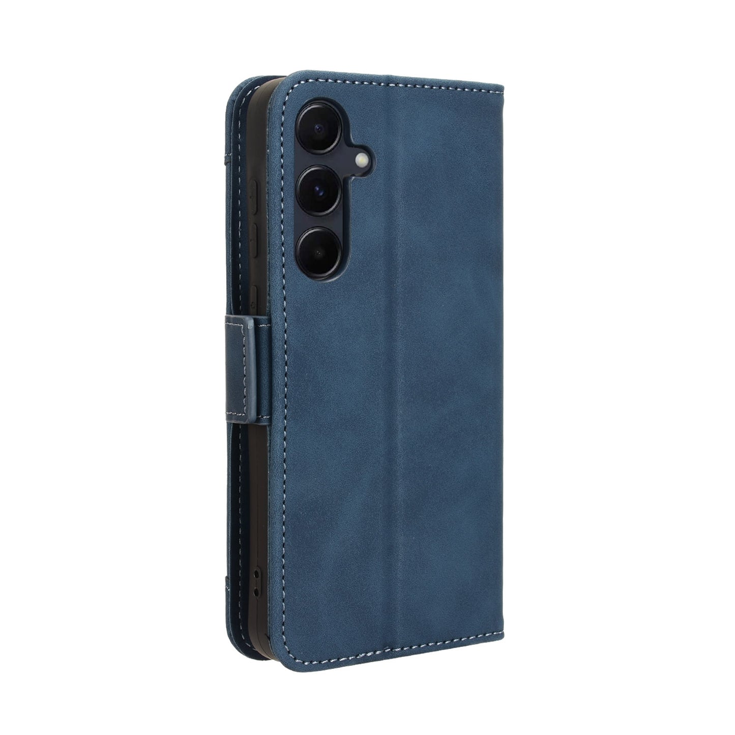 Samsung Galaxy A55 5G Skin Feel PU Leather Wallet Phone Case with Card Slots, Cash Pocket, Magnetic Closure, Built-In Stand, Full Protection TPU Cover