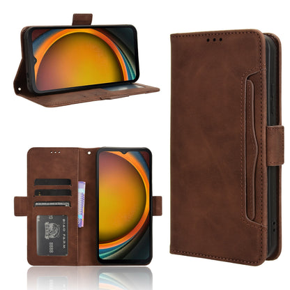 Samsung Galaxy Xcover 7 Skin Feel PU Leather Wallet Phone Case with Card Slots, Cash Pocket, Magnetic Closure, Built-In Stand, Full Protection TPU Cover