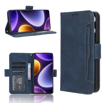 Xiaomi Poco F5 5G Skin Feel PU Leather Wallet Phone Case with Card Slots, Cash Pocket, Magnetic Closure, Built-In Stand, Full Protection TPU Cover