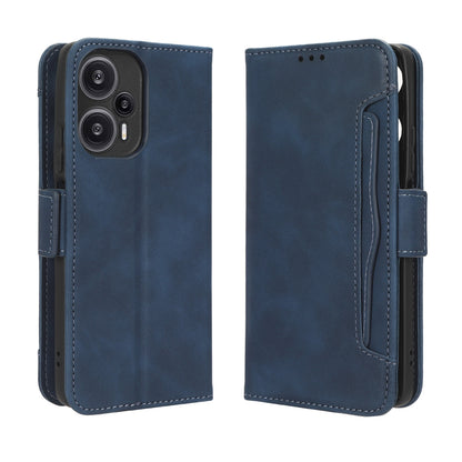 Xiaomi Poco F5 5G Skin Feel PU Leather Wallet Phone Case with Card Slots, Cash Pocket, Magnetic Closure, Built-In Stand, Full Protection TPU Cover