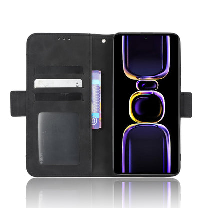 Xiaomi Poco F5 Pro Skin Feel PU Leather Wallet Phone Case with Card Slots, Cash Pocket, Magnetic Closure, Built-In Stand, Full Protection TPU Cover