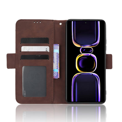 Xiaomi Redmi K60 5G Skin Feel PU Leather Wallet Phone Case with Card Slots, Cash Pocket, Magnetic Closure, Built-In Stand, Full Protection TPU Cover