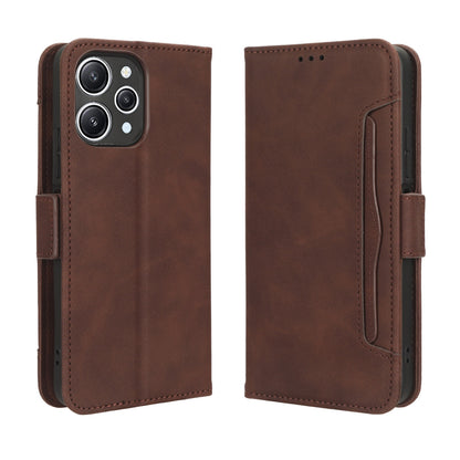 Xiaomi Redmi 12 4G Skin Feel PU Leather Wallet Phone Case with Card Slots, Cash Pocket, Magnetic Closure, Built-In Stand, Full Protection TPU Cover