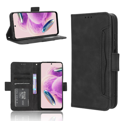 Xiaomi Redmi Note 12S 4G Skin Feel PU Leather Wallet Phone Case with Card Slots, Cash Pocket, Magnetic Closure, Built-In Stand, Full Protection TPU Cover