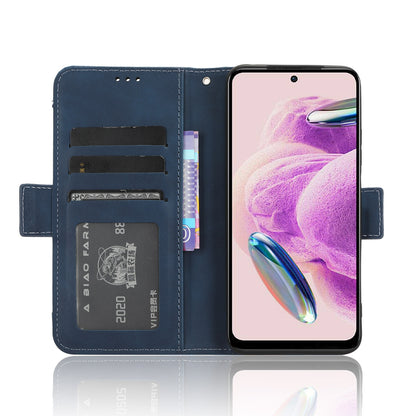 Xiaomi Redmi Note 12S 4G Skin Feel PU Leather Wallet Phone Case with Card Slots, Cash Pocket, Magnetic Closure, Built-In Stand, Full Protection TPU Cover
