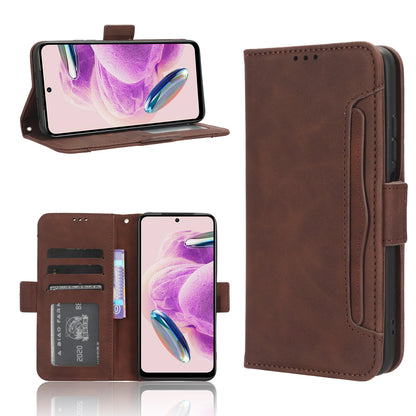 Xiaomi Redmi Note 12S 4G Skin Feel PU Leather Wallet Phone Case with Card Slots, Cash Pocket, Magnetic Closure, Built-In Stand, Full Protection TPU Cover