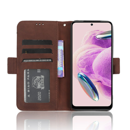 Xiaomi Redmi Note 12S 4G Skin Feel PU Leather Wallet Phone Case with Card Slots, Cash Pocket, Magnetic Closure, Built-In Stand, Full Protection TPU Cover