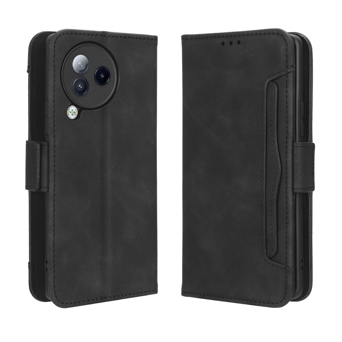 Xiaomi Civi 3 Skin Feel PU Leather Wallet Phone Case with Card Slots, Cash Pocket, Magnetic Closure, Built-In Stand, Full Protection TPU Cover