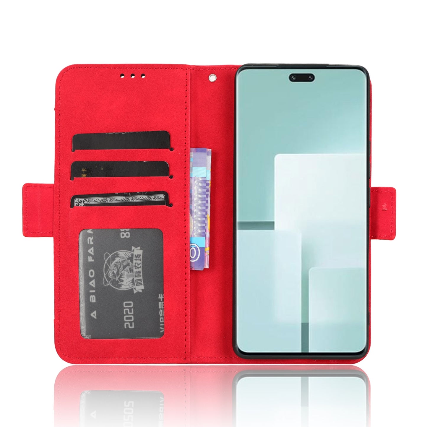 Xiaomi Civi 3 Skin Feel PU Leather Wallet Phone Case with Card Slots, Cash Pocket, Magnetic Closure, Built-In Stand, Full Protection TPU Cover