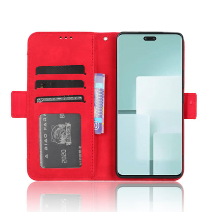 Xiaomi Civi 3 Skin Feel PU Leather Wallet Phone Case with Card Slots, Cash Pocket, Magnetic Closure, Built-In Stand, Full Protection TPU Cover
