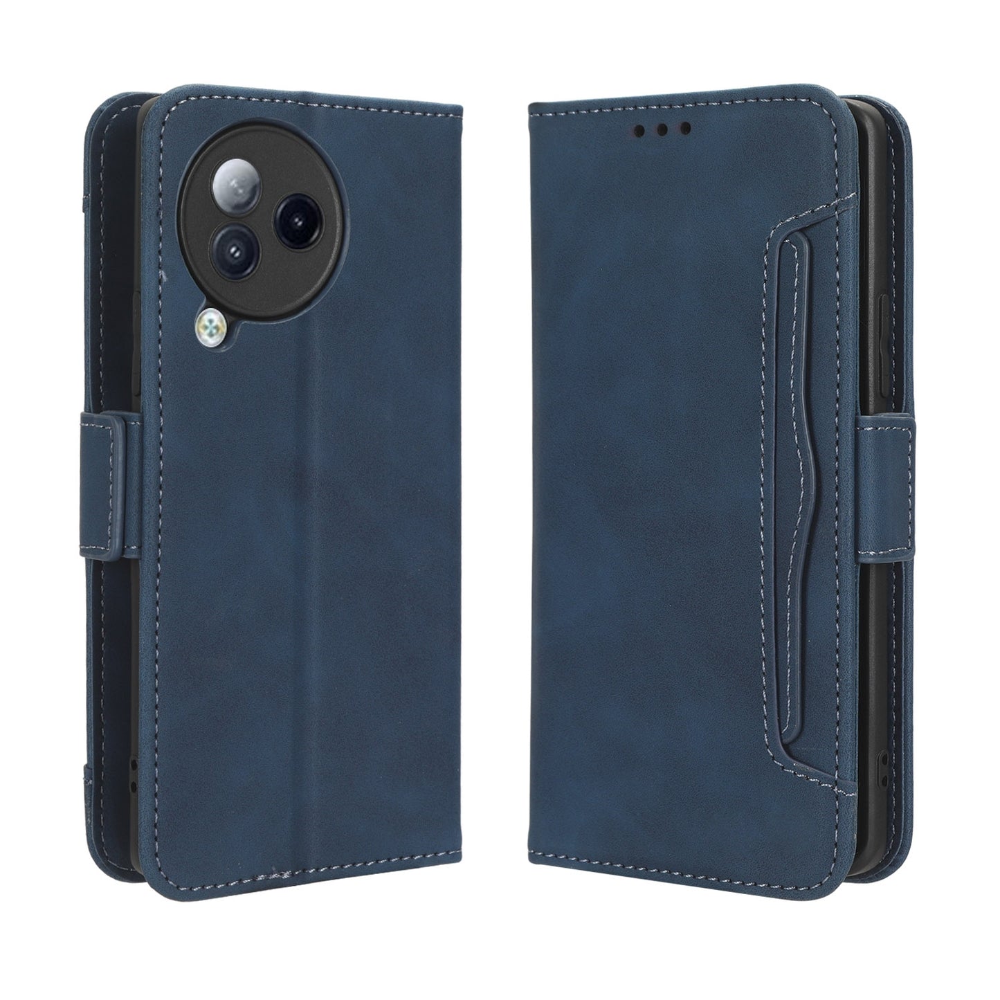 Xiaomi Civi 3 Skin Feel PU Leather Wallet Phone Case with Card Slots, Cash Pocket, Magnetic Closure, Built-In Stand, Full Protection TPU Cover