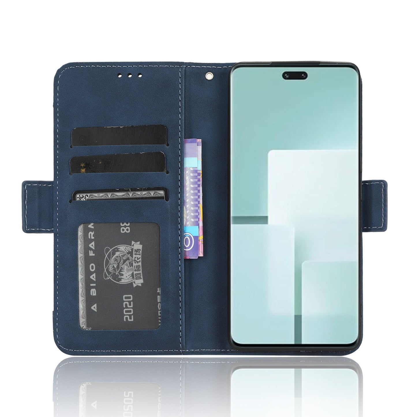 Xiaomi Civi 3 Skin Feel PU Leather Wallet Phone Case with Card Slots, Cash Pocket, Magnetic Closure, Built-In Stand, Full Protection TPU Cover