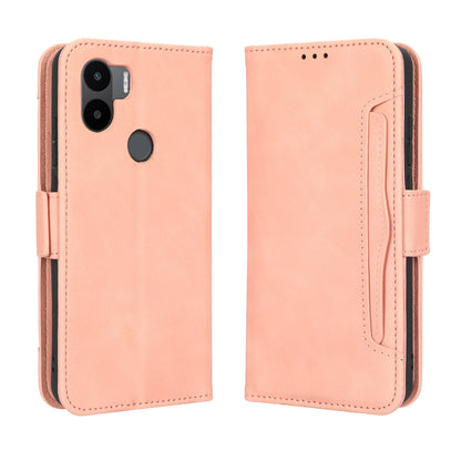 Xiaomi Redmi A1+ Skin Feel PU Leather Wallet Phone Case with Card Slots, Cash Pocket, Magnetic Closure, Built-In Stand, Full Protection TPU Cover