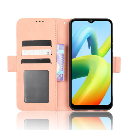 Xiaomi Redmi A2+ Skin Feel PU Leather Wallet Phone Case with Card Slots, Cash Pocket, Magnetic Closure, Built-In Stand, Full Protection TPU Cover