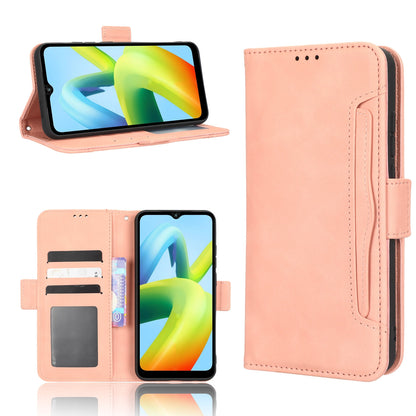 Xiaomi Redmi A1+ Skin Feel PU Leather Wallet Phone Case with Card Slots, Cash Pocket, Magnetic Closure, Built-In Stand, Full Protection TPU Cover