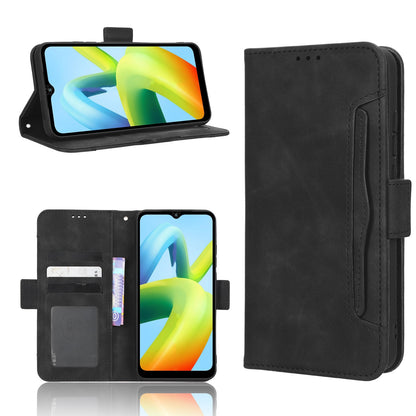 Xiaomi Redmi A2+ Skin Feel PU Leather Wallet Phone Case with Card Slots, Cash Pocket, Magnetic Closure, Built-In Stand, Full Protection TPU Cover