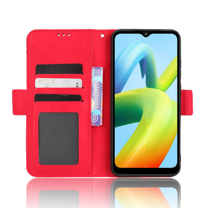 Xiaomi Redmi A2+ Skin Feel PU Leather Wallet Phone Case with Card Slots, Cash Pocket, Magnetic Closure, Built-In Stand, Full Protection TPU Cover