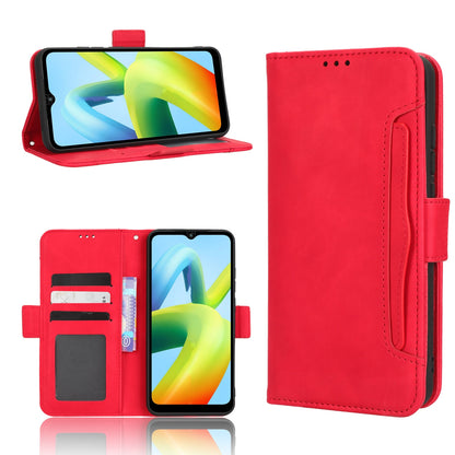 Xiaomi Redmi A1+ Skin Feel PU Leather Wallet Phone Case with Card Slots, Cash Pocket, Magnetic Closure, Built-In Stand, Full Protection TPU Cover