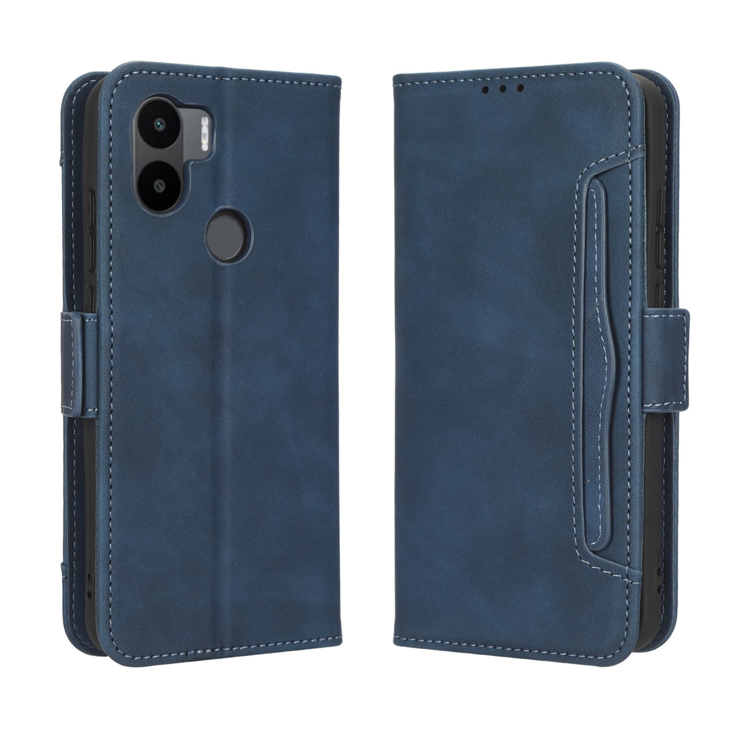 Xiaomi Redmi A2+ Skin Feel PU Leather Wallet Phone Case with Card Slots, Cash Pocket, Magnetic Closure, Built-In Stand, Full Protection TPU Cover