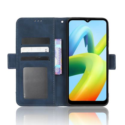 Xiaomi Redmi A1+ Skin Feel PU Leather Wallet Phone Case with Card Slots, Cash Pocket, Magnetic Closure, Built-In Stand, Full Protection TPU Cover