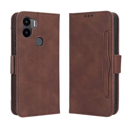 Xiaomi Redmi A2+ Skin Feel PU Leather Wallet Phone Case with Card Slots, Cash Pocket, Magnetic Closure, Built-In Stand, Full Protection TPU Cover