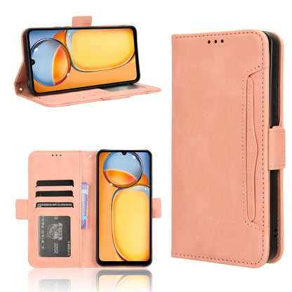 Xiaomi Poco C65 4G Skin Feel PU Leather Wallet Phone Case with Card Slots, Cash Pocket, Magnetic Closure, Built-In Stand, Full Protection TPU Cover