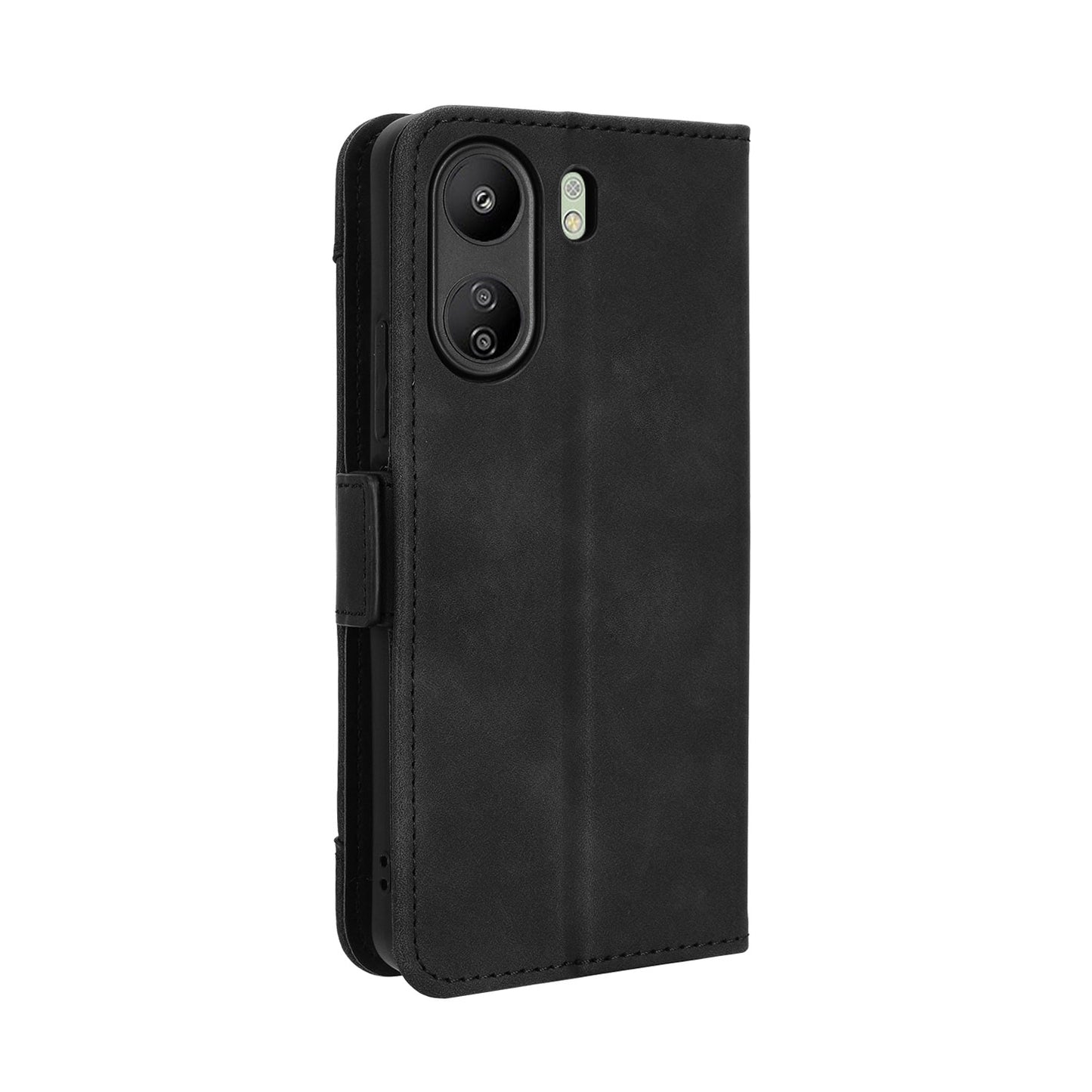 Xiaomi Redmi 13C 4G Skin Feel PU Leather Wallet Phone Case with Card Slots, Cash Pocket, Magnetic Closure, Built-In Stand, Full Protection TPU Cover