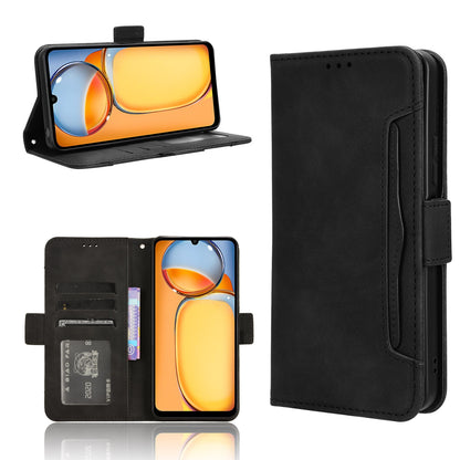Xiaomi Poco C65 4G Skin Feel PU Leather Wallet Phone Case with Card Slots, Cash Pocket, Magnetic Closure, Built-In Stand, Full Protection TPU Cover