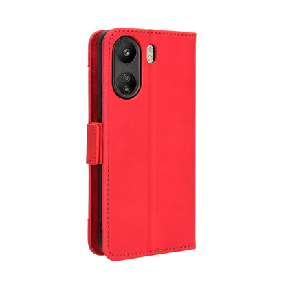 Xiaomi Poco C65 4G Skin Feel PU Leather Wallet Phone Case with Card Slots, Cash Pocket, Magnetic Closure, Built-In Stand, Full Protection TPU Cover