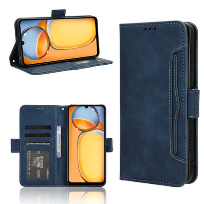 Xiaomi Redmi 13C 4G Skin Feel PU Leather Wallet Phone Case with Card Slots, Cash Pocket, Magnetic Closure, Built-In Stand, Full Protection TPU Cover