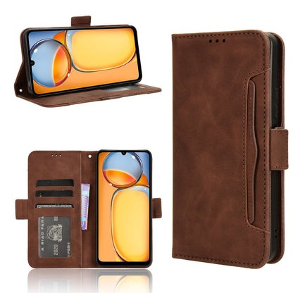 Xiaomi Redmi 13C 4G Skin Feel PU Leather Wallet Phone Case with Card Slots, Cash Pocket, Magnetic Closure, Built-In Stand, Full Protection TPU Cover