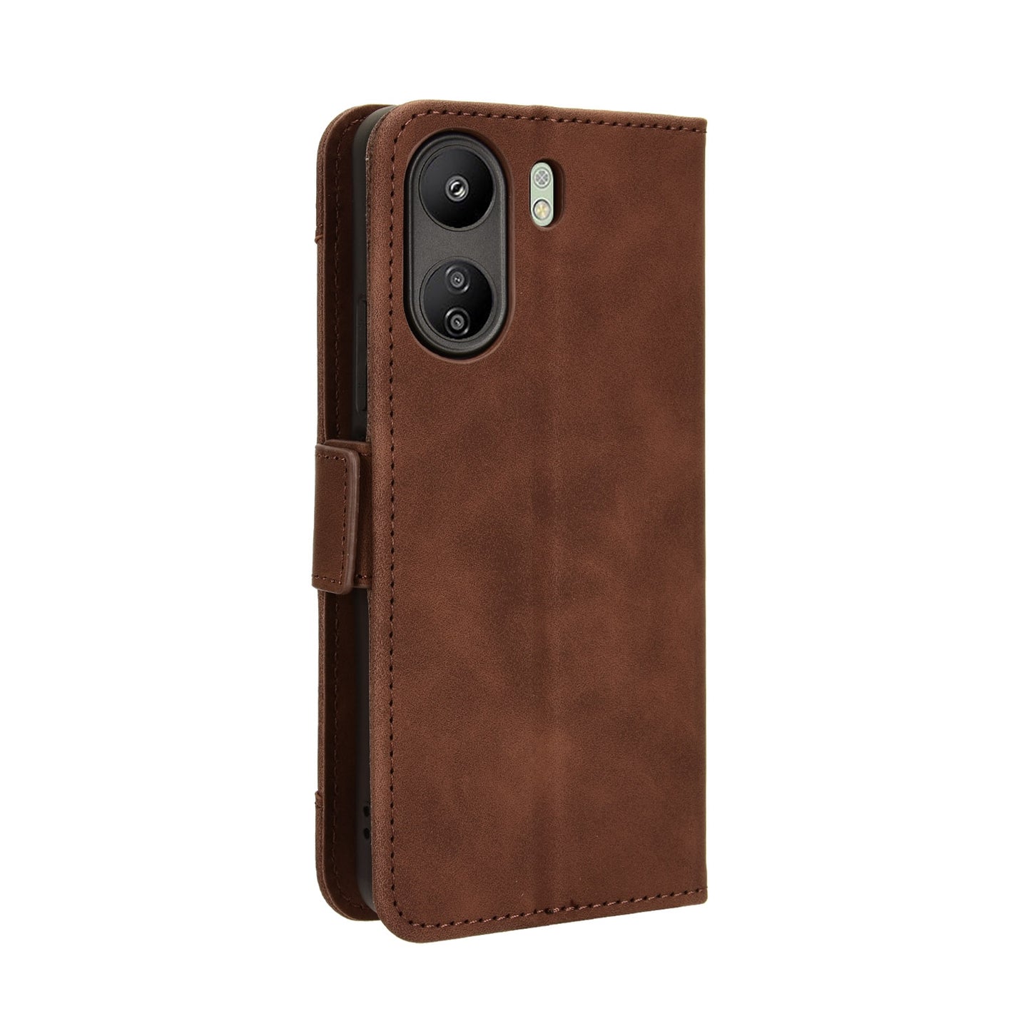 Xiaomi Redmi 13C 4G Skin Feel PU Leather Wallet Phone Case with Card Slots, Cash Pocket, Magnetic Closure, Built-In Stand, Full Protection TPU Cover