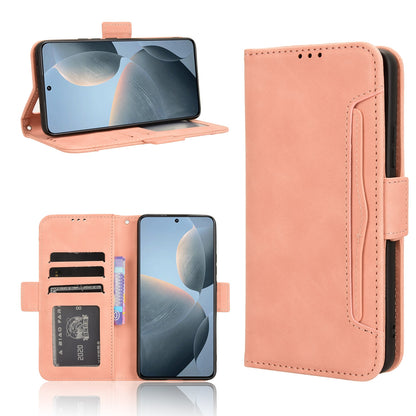 Xiaomi Redmi K70 Skin Feel PU Leather Wallet Phone Case with Card Slots, Cash Pocket, Magnetic Closure, Built-In Stand, Full Protection TPU Cover