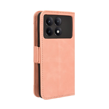 Xiaomi Redmi K70E 5G Skin Feel PU Leather Wallet Phone Case with Card Slots, Cash Pocket, Magnetic Closure, Built-In Stand, Full Protection TPU Cover