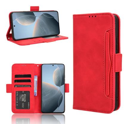 Xiaomi Poco X6 Pro Skin Feel PU Leather Wallet Phone Case with Card Slots, Cash Pocket, Magnetic Closure, Built-In Stand, Full Protection TPU Cover