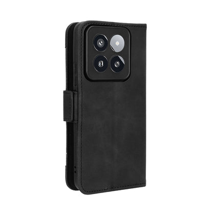 Xiaomi 14 Pro Skin Feel PU Leather Wallet Phone Case with Card Slots, Cash Pocket, Magnetic Closure, Built-In Stand, Full Protection TPU Cover
