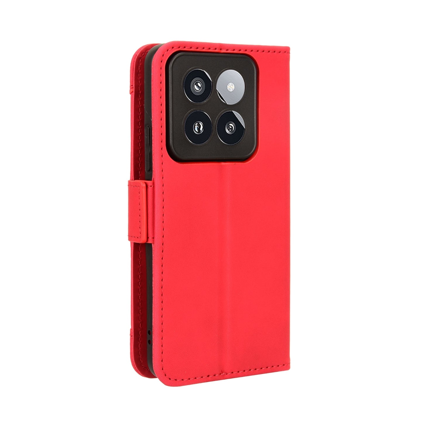 Xiaomi 14 Pro Skin Feel PU Leather Wallet Phone Case with Card Slots, Cash Pocket, Magnetic Closure, Built-In Stand, Full Protection TPU Cover