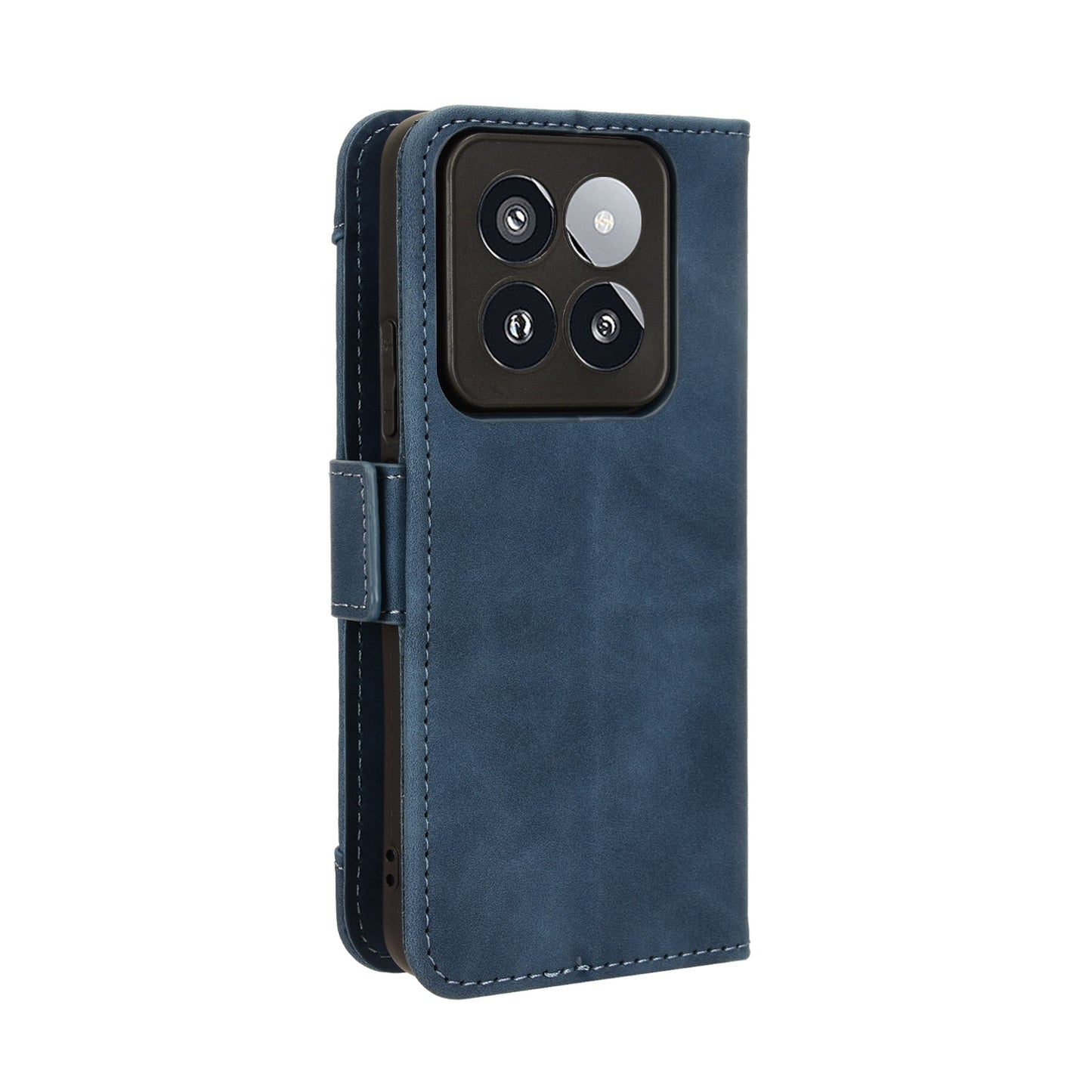 Xiaomi 14 Pro Skin Feel PU Leather Wallet Phone Case with Card Slots, Cash Pocket, Magnetic Closure, Built-In Stand, Full Protection TPU Cover