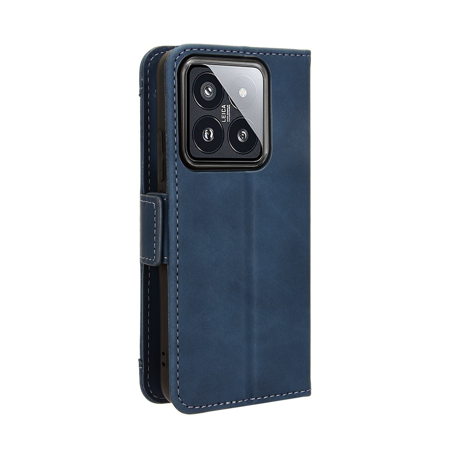 Xiaomi 14 Skin Feel PU Leather Wallet Phone Case with Card Slots, Cash Pocket, Magnetic Closure, Built-In Stand, Full Protection TPU Cover