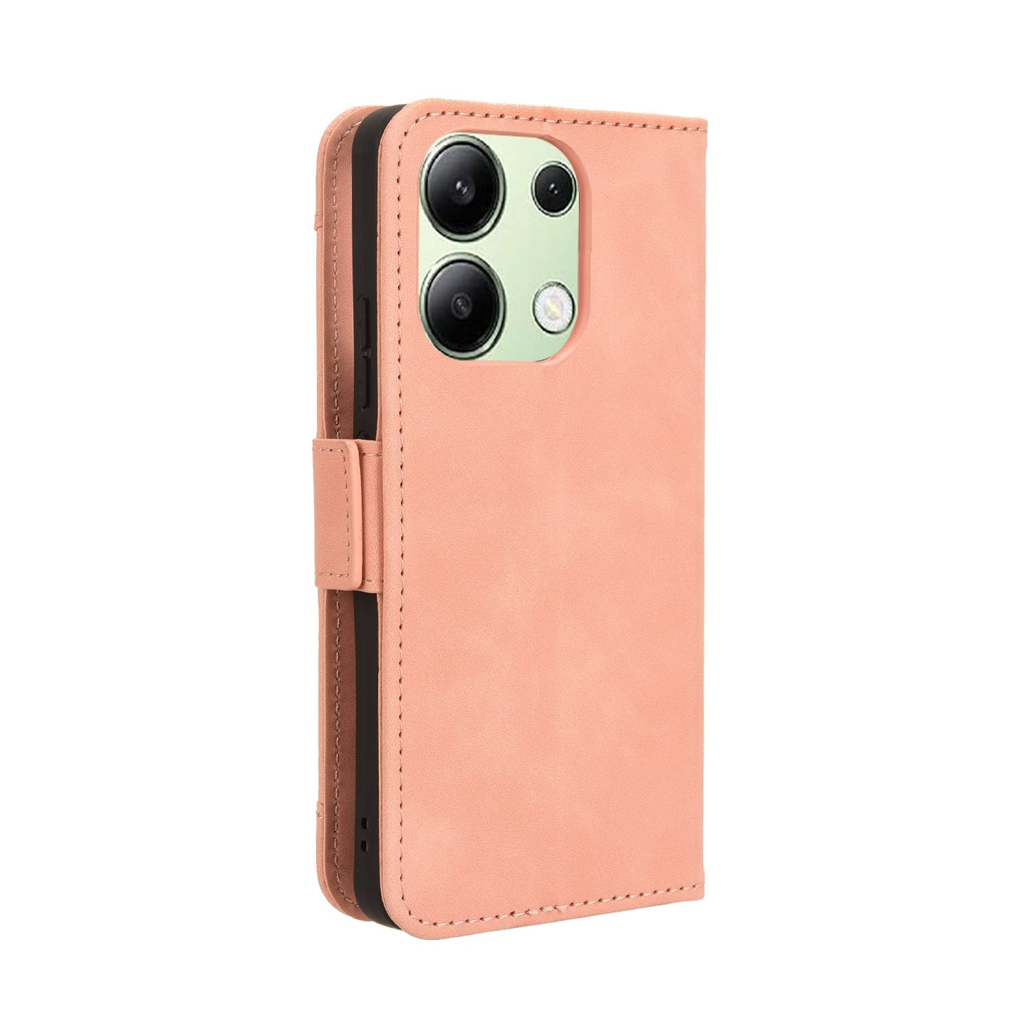 Xiaomi Redmi Note 13 4G Skin Feel PU Leather Wallet Phone Case with Card Slots, Cash Pocket, Magnetic Closure, Built-In Stand, Full Protection TPU Cover