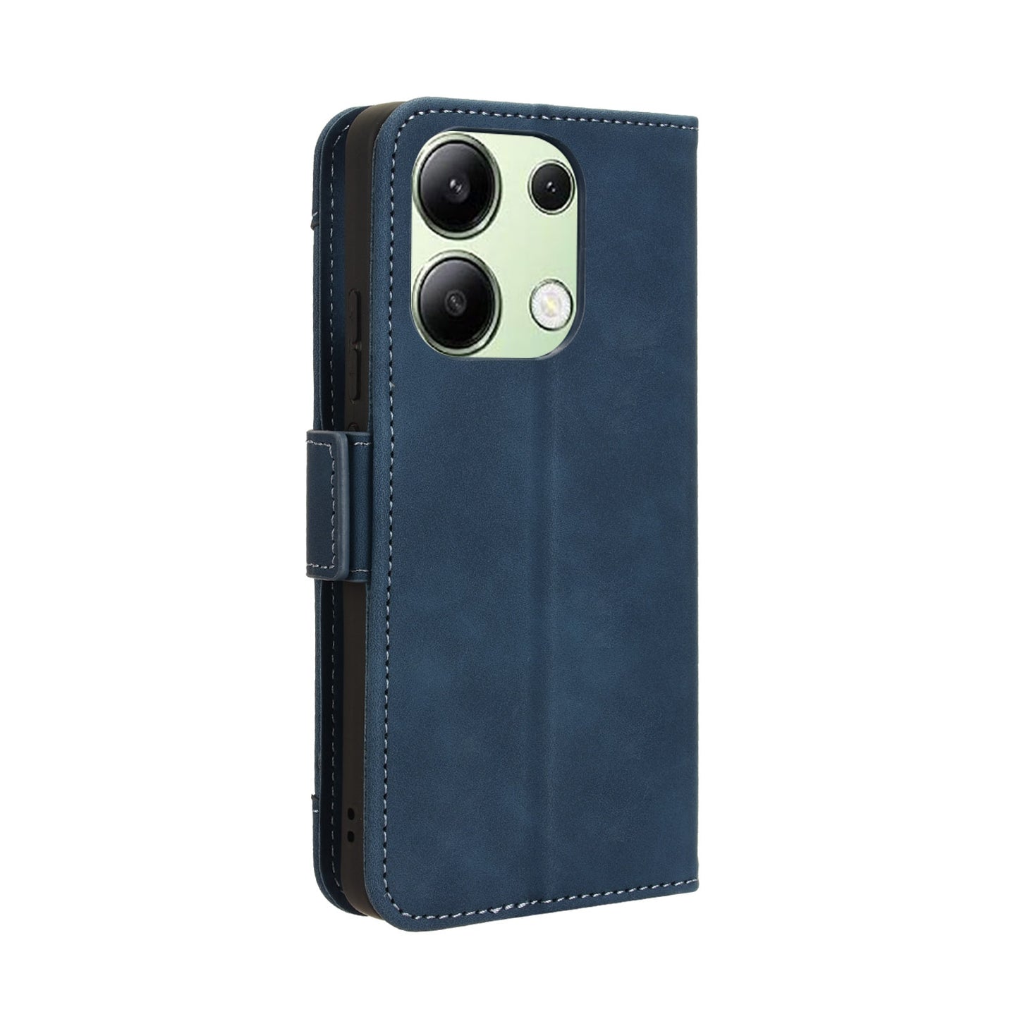 Xiaomi Redmi Note 13 4G Skin Feel PU Leather Wallet Phone Case with Card Slots, Cash Pocket, Magnetic Closure, Built-In Stand, Full Protection TPU Cover