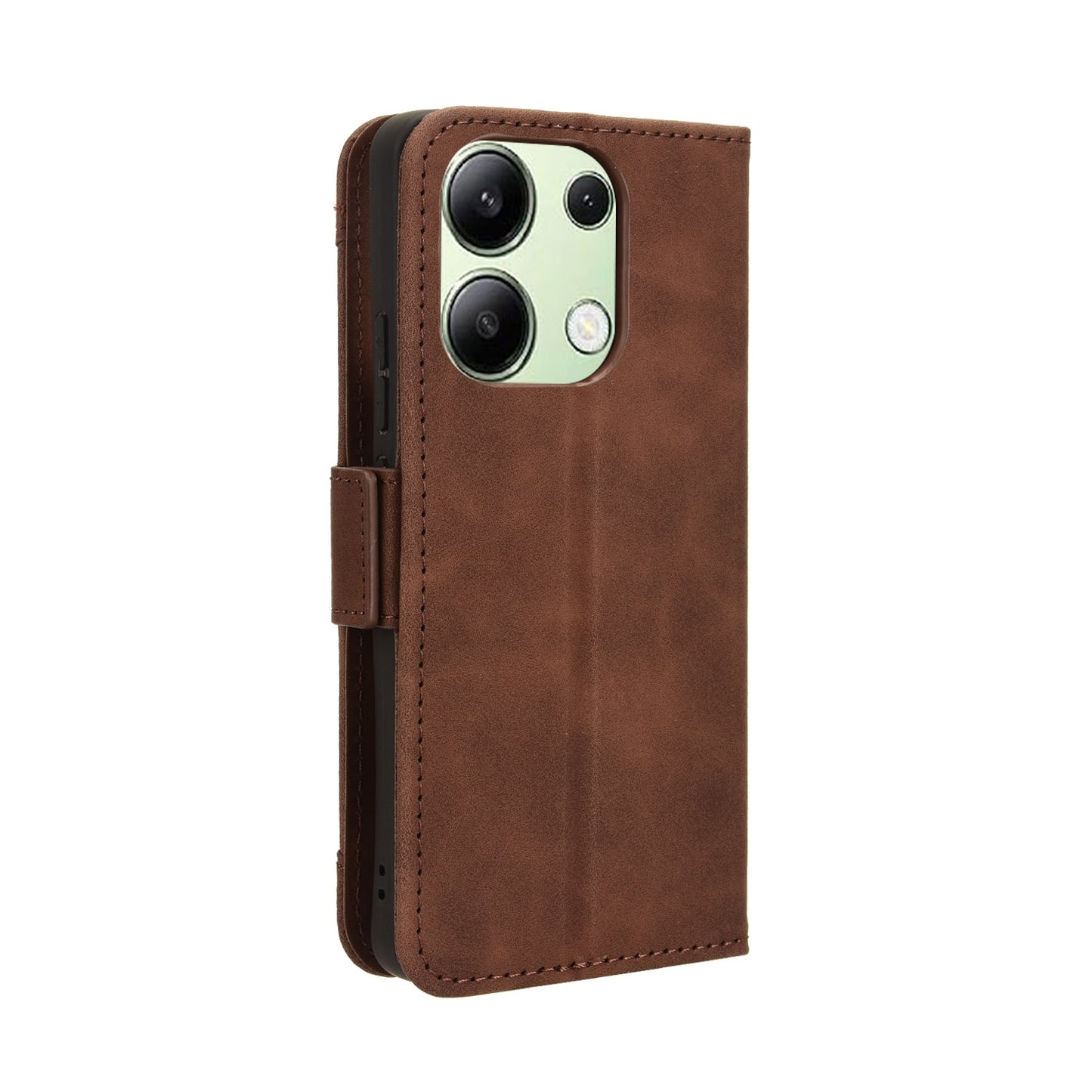 Xiaomi Redmi Note 13 4G Skin Feel PU Leather Wallet Phone Case with Card Slots, Cash Pocket, Magnetic Closure, Built-In Stand, Full Protection TPU Cover