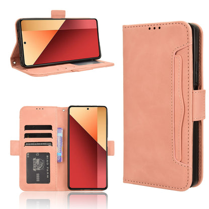 Xiaomi Redmi Note 13 Pro 4G Skin Feel PU Leather Wallet Phone Case with Card Slots, Cash Pocket, Magnetic Closure, Built-In Stand, Full Protection TPU Cover