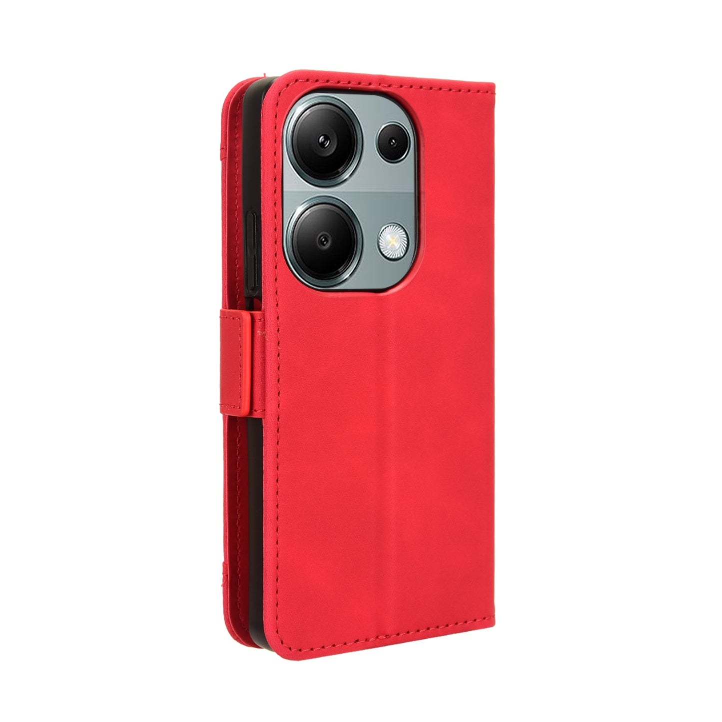 Xiaomi Redmi Note 13 Pro 4G Skin Feel PU Leather Wallet Phone Case with Card Slots, Cash Pocket, Magnetic Closure, Built-In Stand, Full Protection TPU Cover