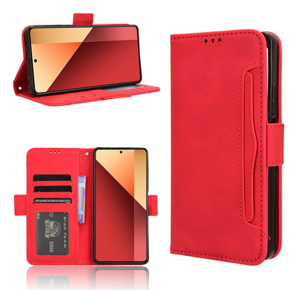 Xiaomi Poco M6 Pro 4G Skin Feel PU Leather Wallet Phone Case with Card Slots, Cash Pocket, Magnetic Closure, Built-In Stand, Full Protection TPU Cover