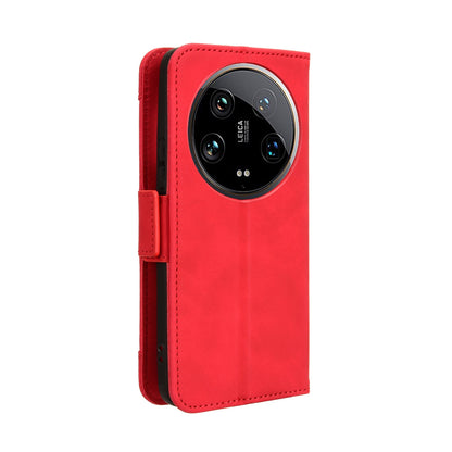 Xiaomi 14 Ultra Skin Feel PU Leather Wallet Phone Case with Card Slots, Cash Pocket, Magnetic Closure, Built-In Stand, Full Protection TPU Cover
